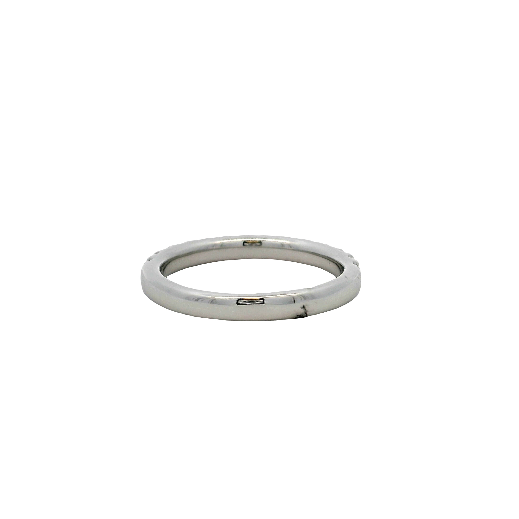 14k White Gold Diamond Wedding Band