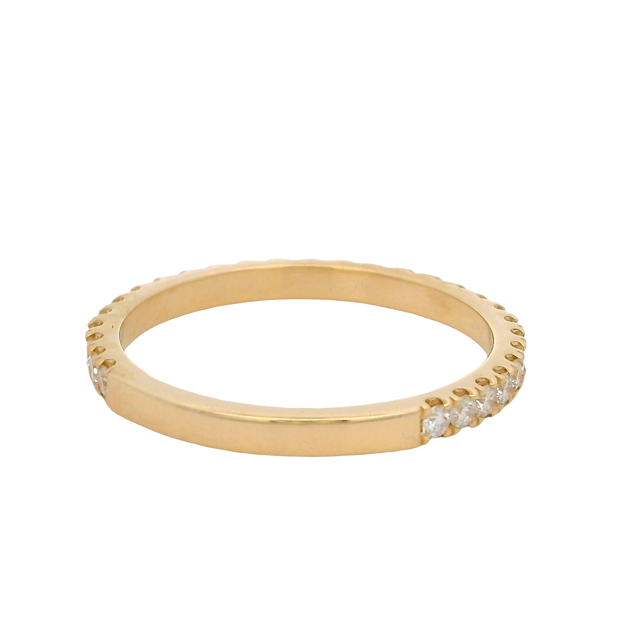 14k Yellow Gold Diamond Wedding Band