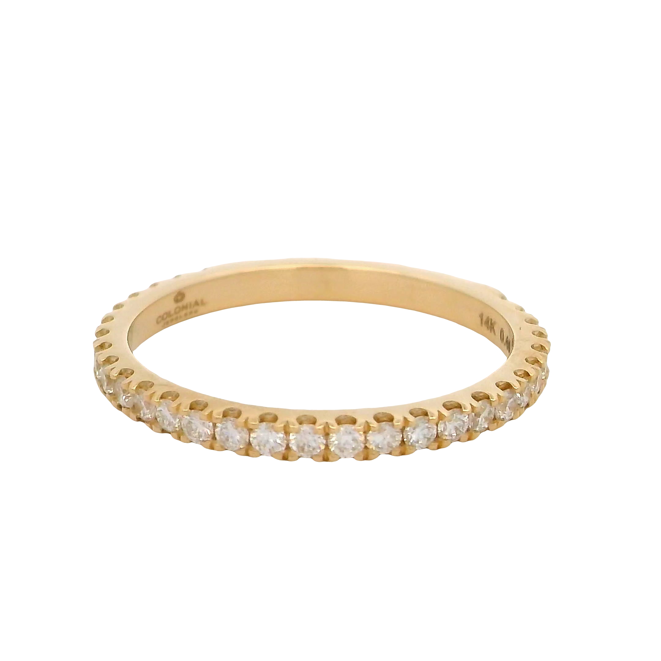 14k Yellow Gold Diamond Wedding Band