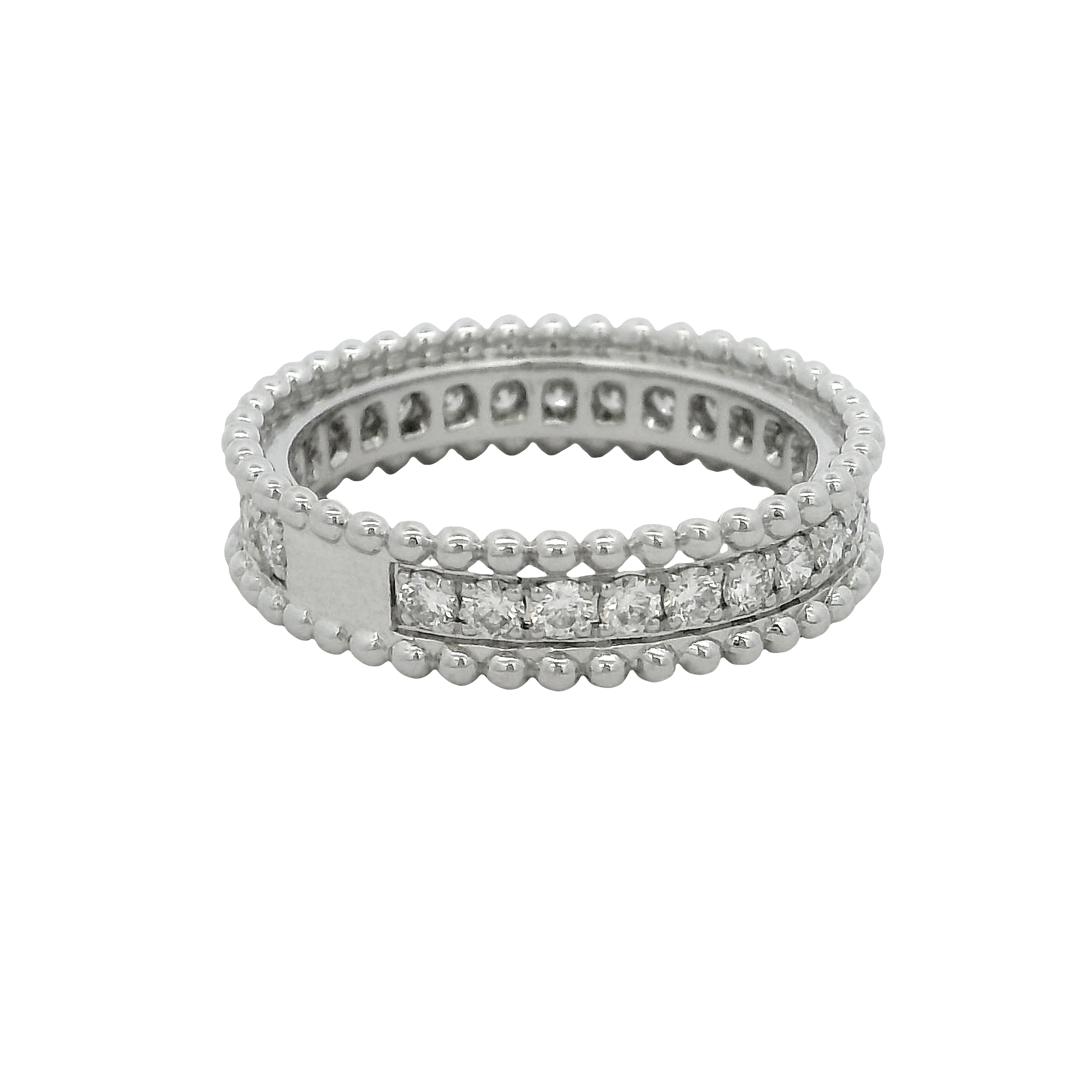 14k White Gold Diamond Wedding Band