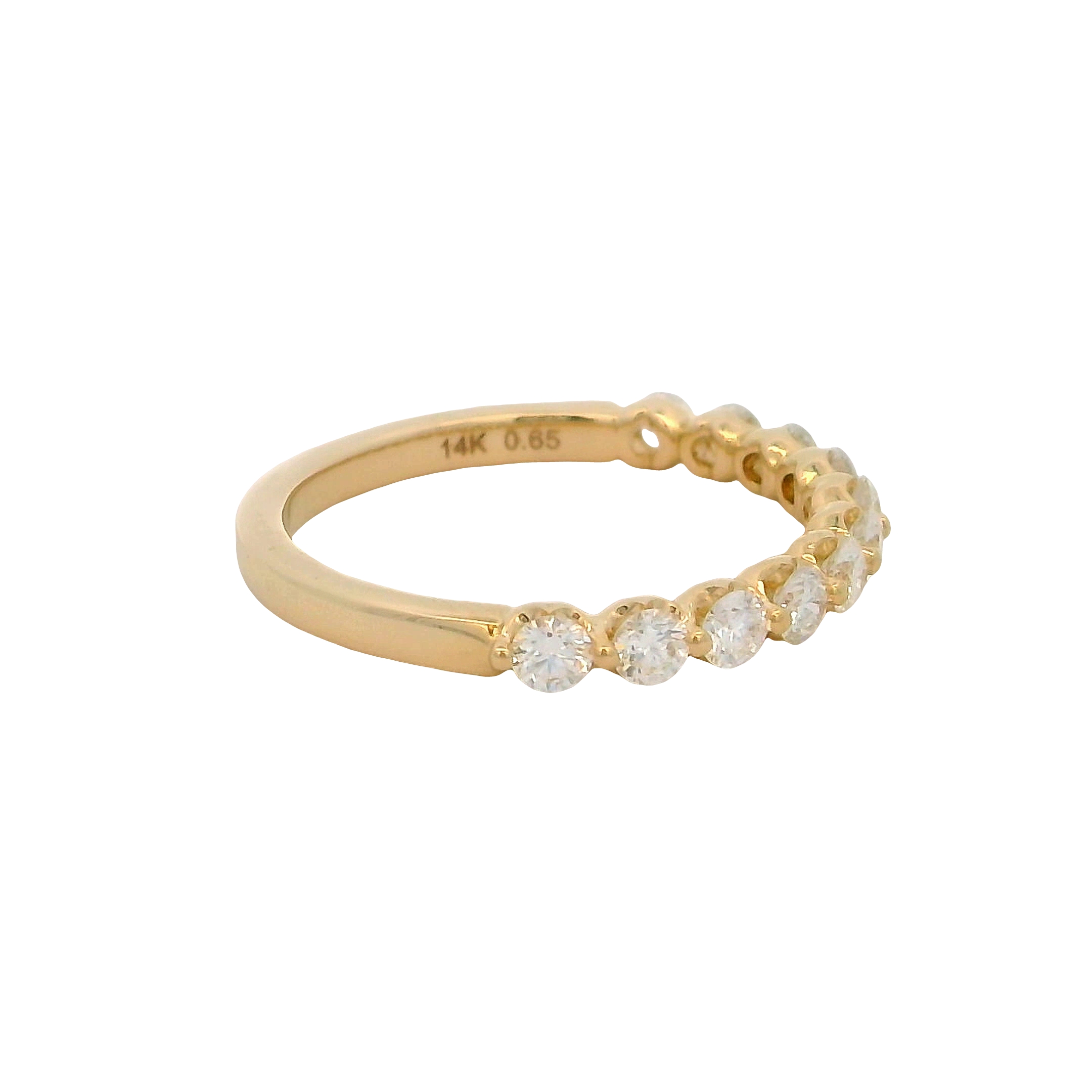 14k Yellow Gold Diamond Wedding Band