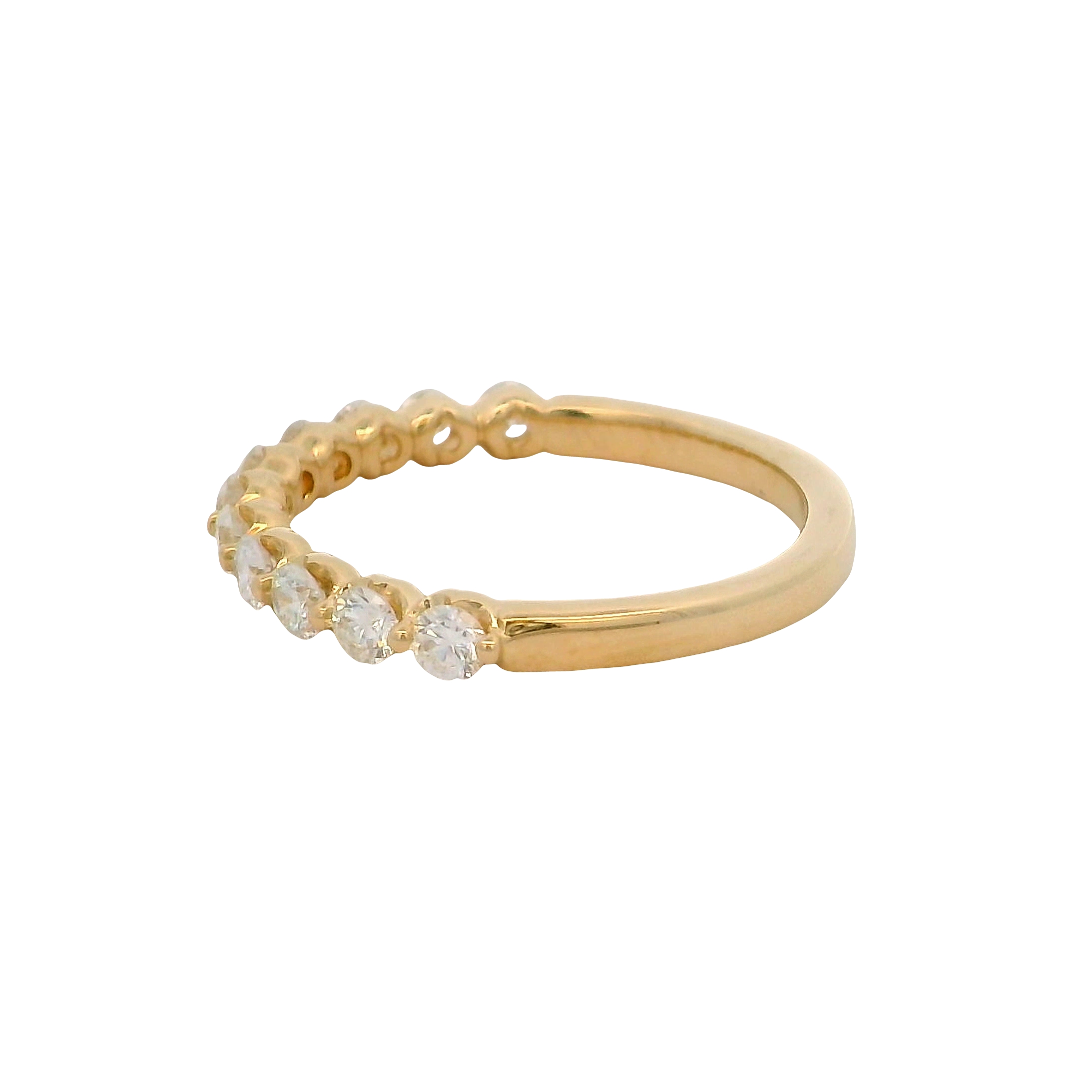 14k Yellow Gold Diamond Wedding Band