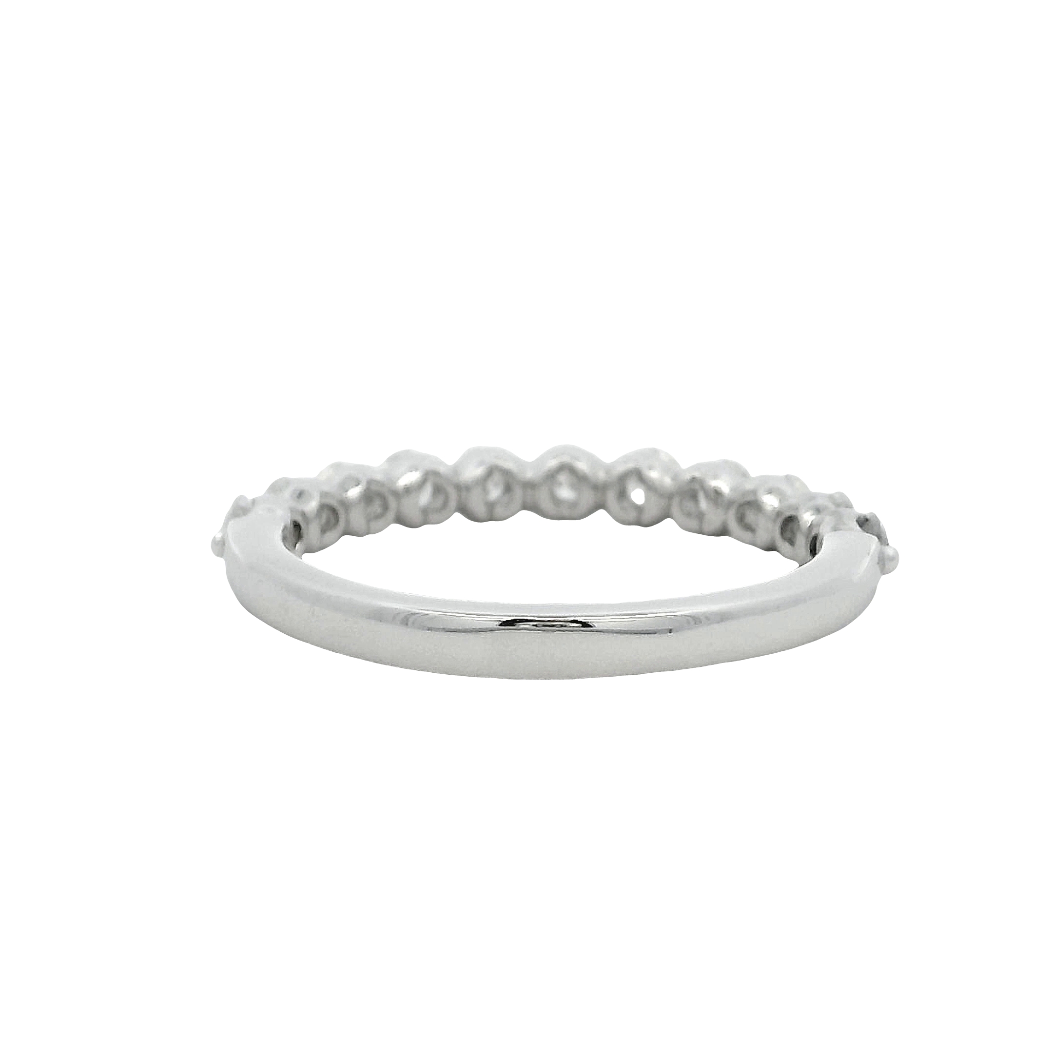 14k White Gold Diamond Wedding Band