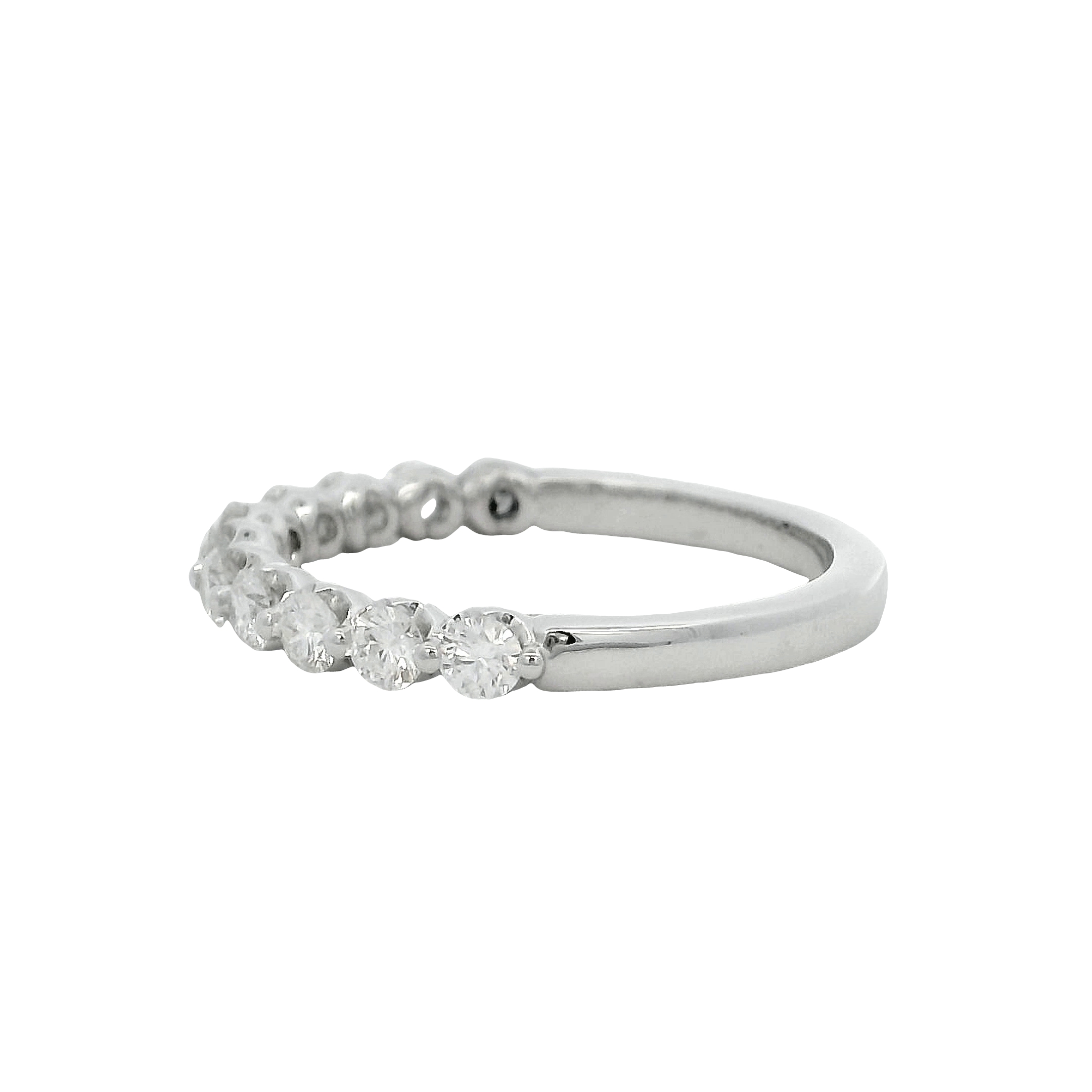 14k White Gold Diamond Wedding Band