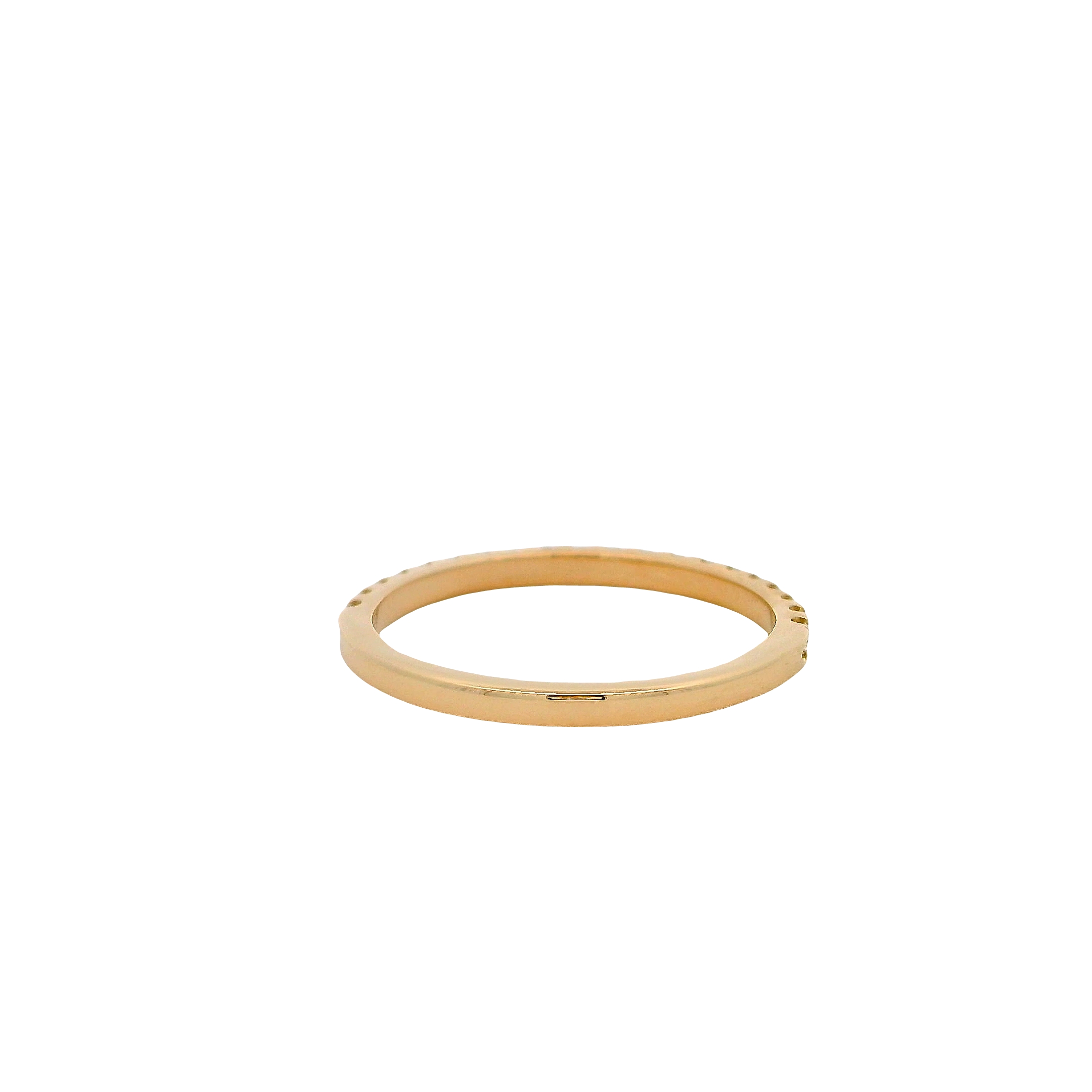 14k Yellow Gold Individual Prong Diamond Wedding Band