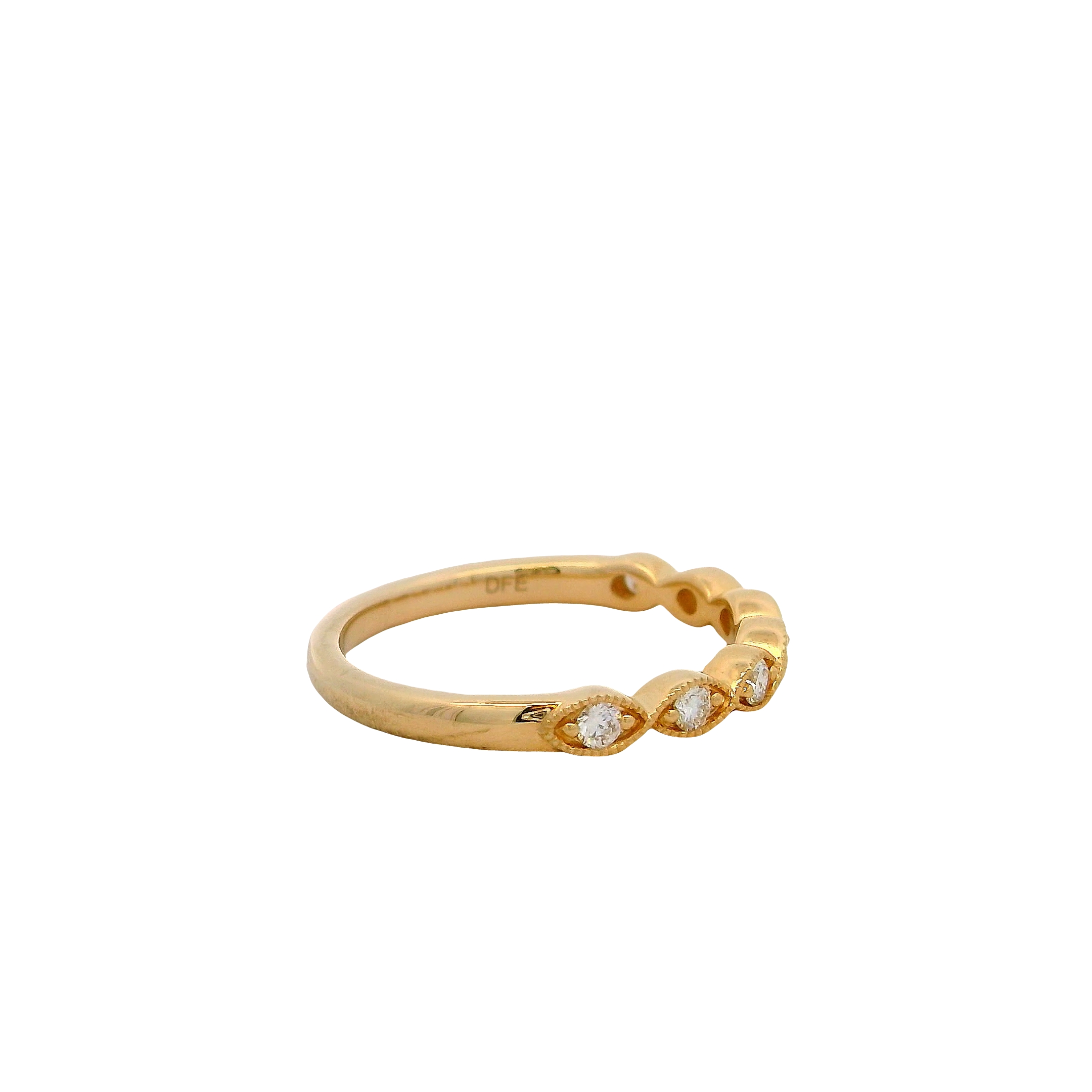 14k Yellow Gold Diamond Wedding Band