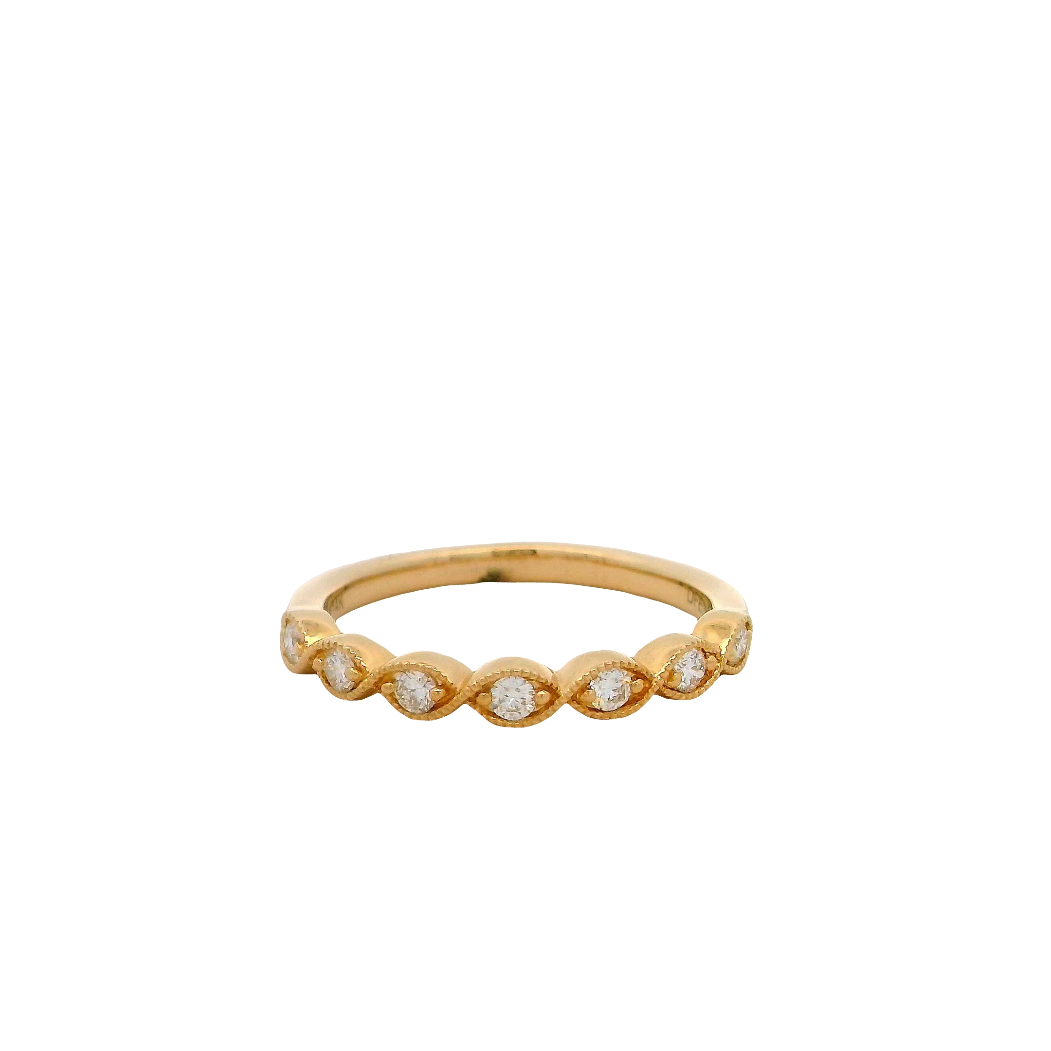 14k Yellow Gold Diamond Wedding Band