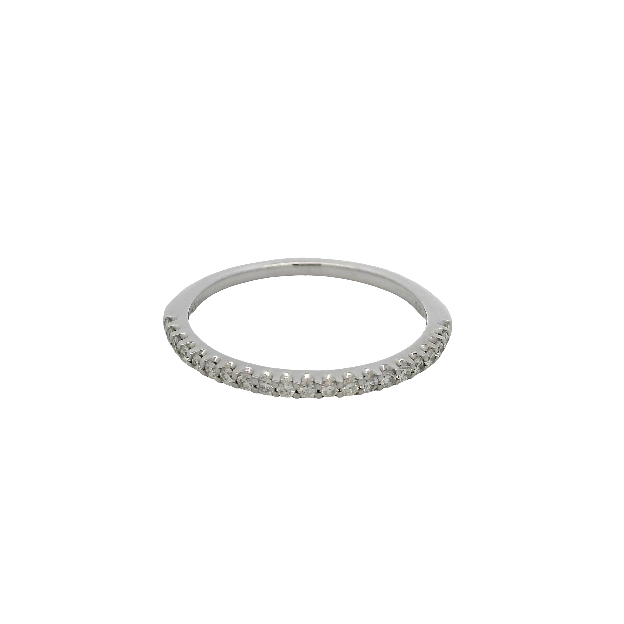 14k White Gold Diamond Wedding Band