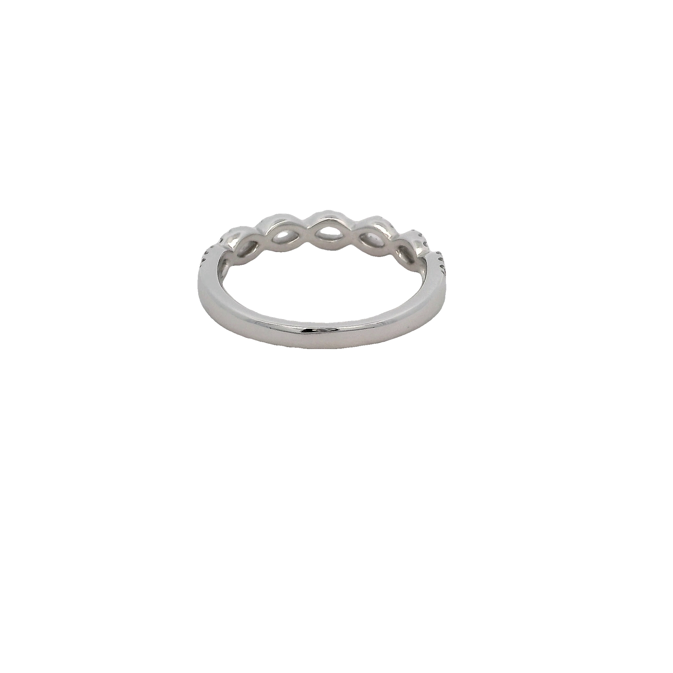 14k White Gold Diamond Wedding Band