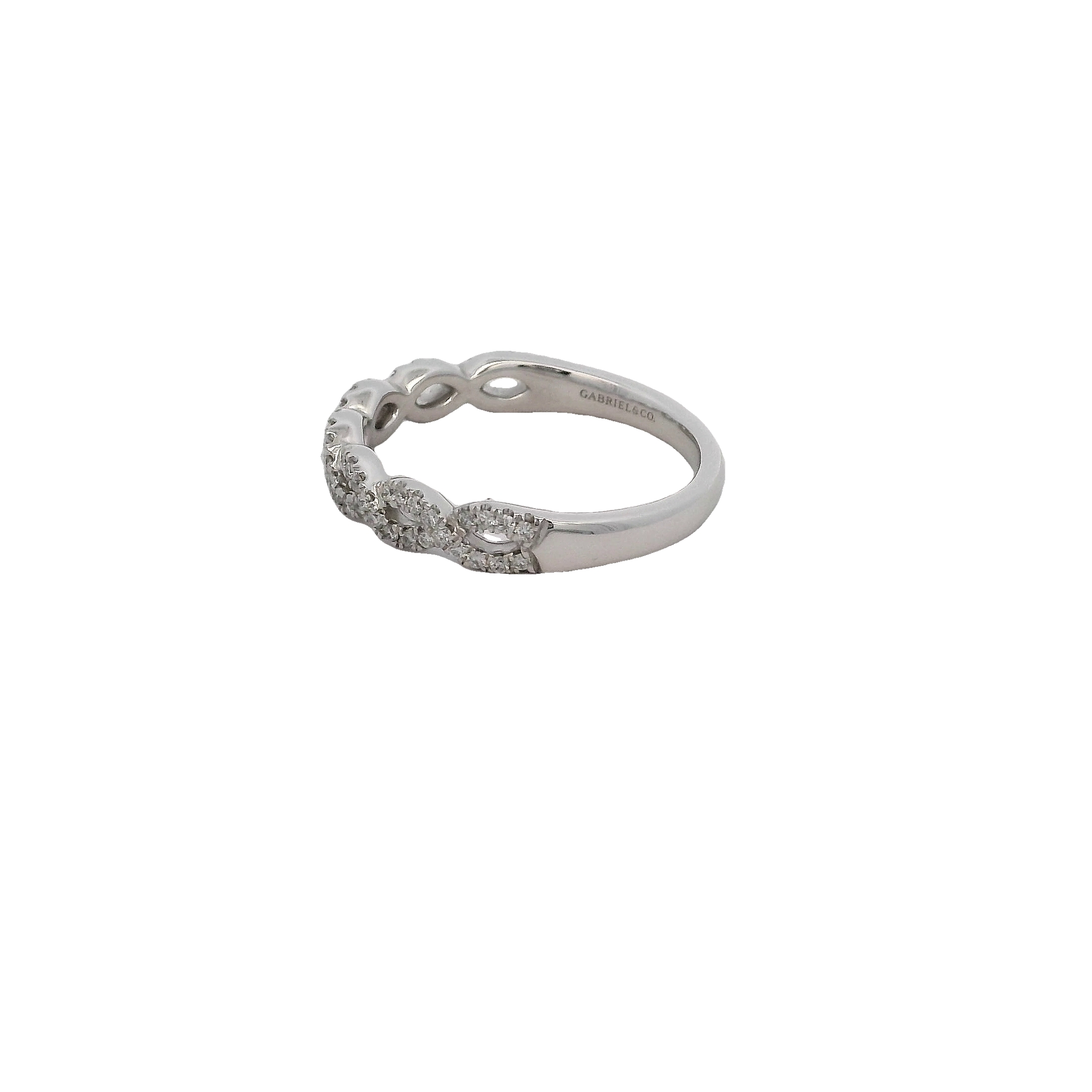 14k White Gold Diamond Wedding Band