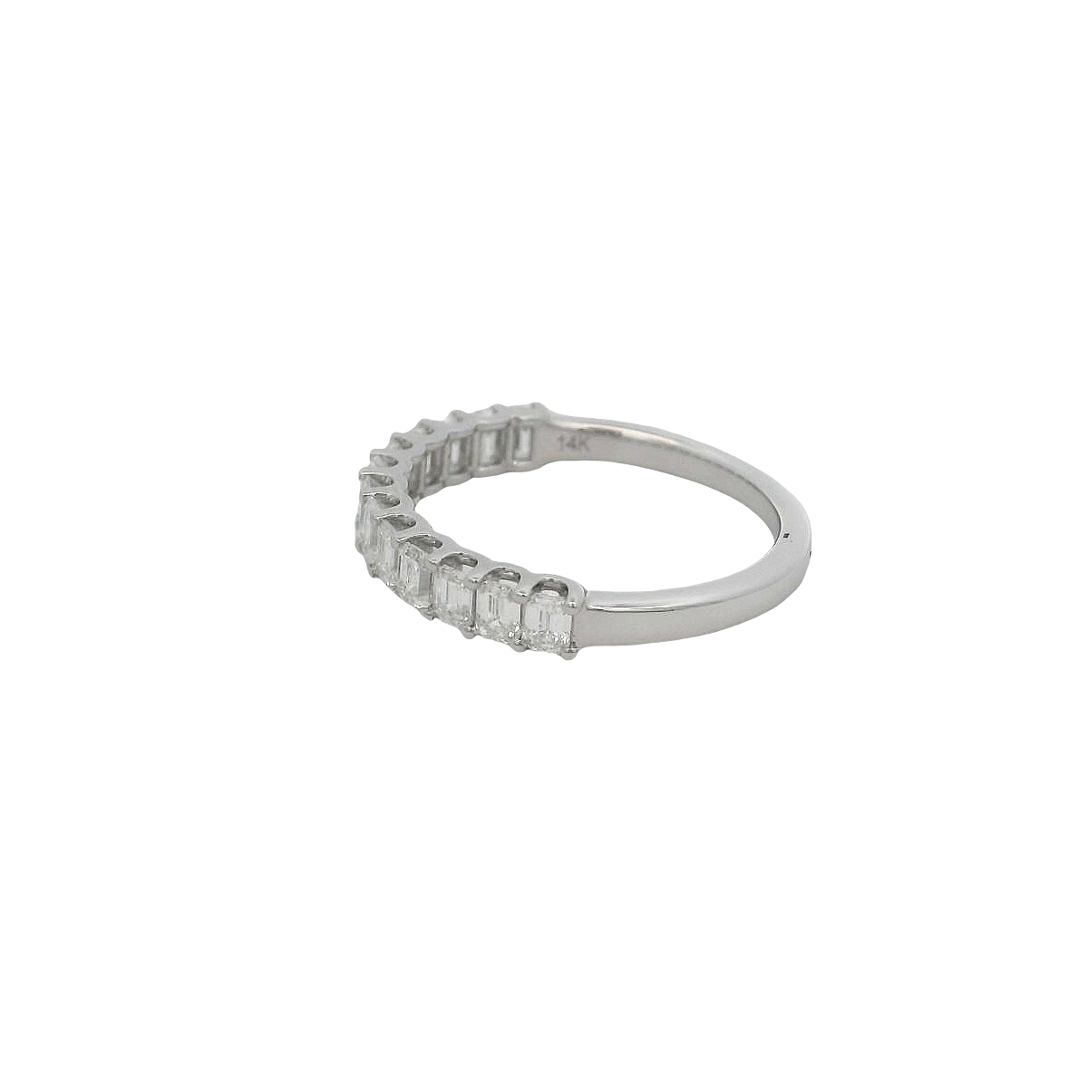 14k White Gold Diamond Wedding Band