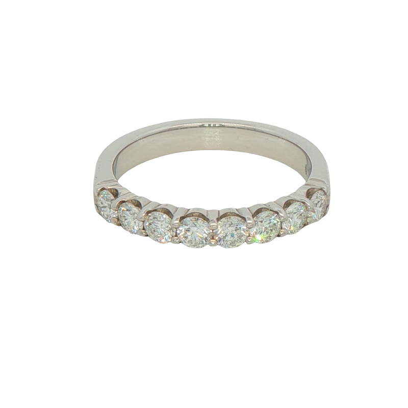 14k White Gold Diamond Wedding Band