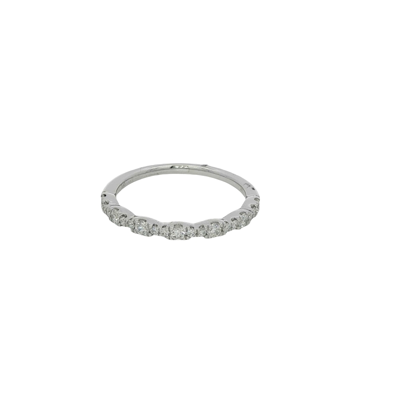 14k White Gold Diamond Wedding Band