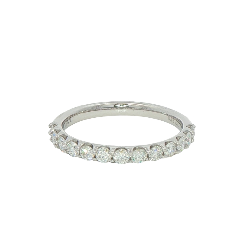 14k White Gold Diamond Wedding Band