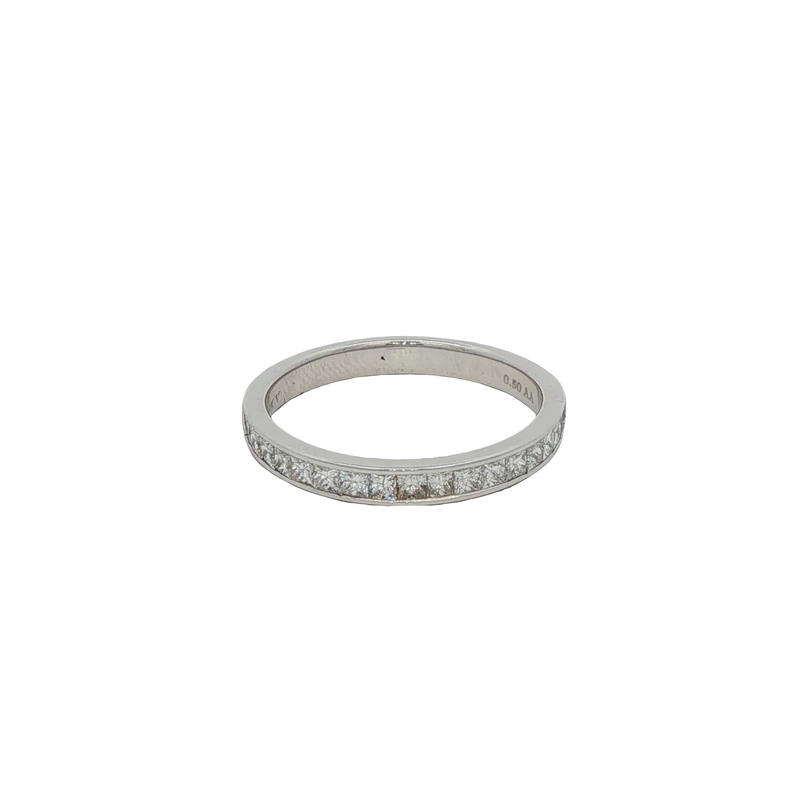 14k White Gold Channel Set Diamond Band
