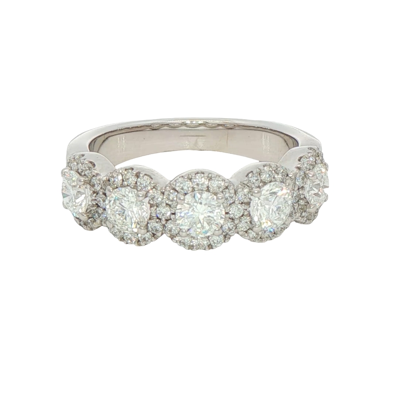 14k White Gold Diamond Wedding Band