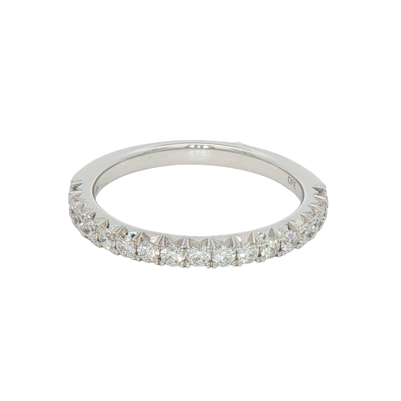 14k White Gold Diamond Wedding Band