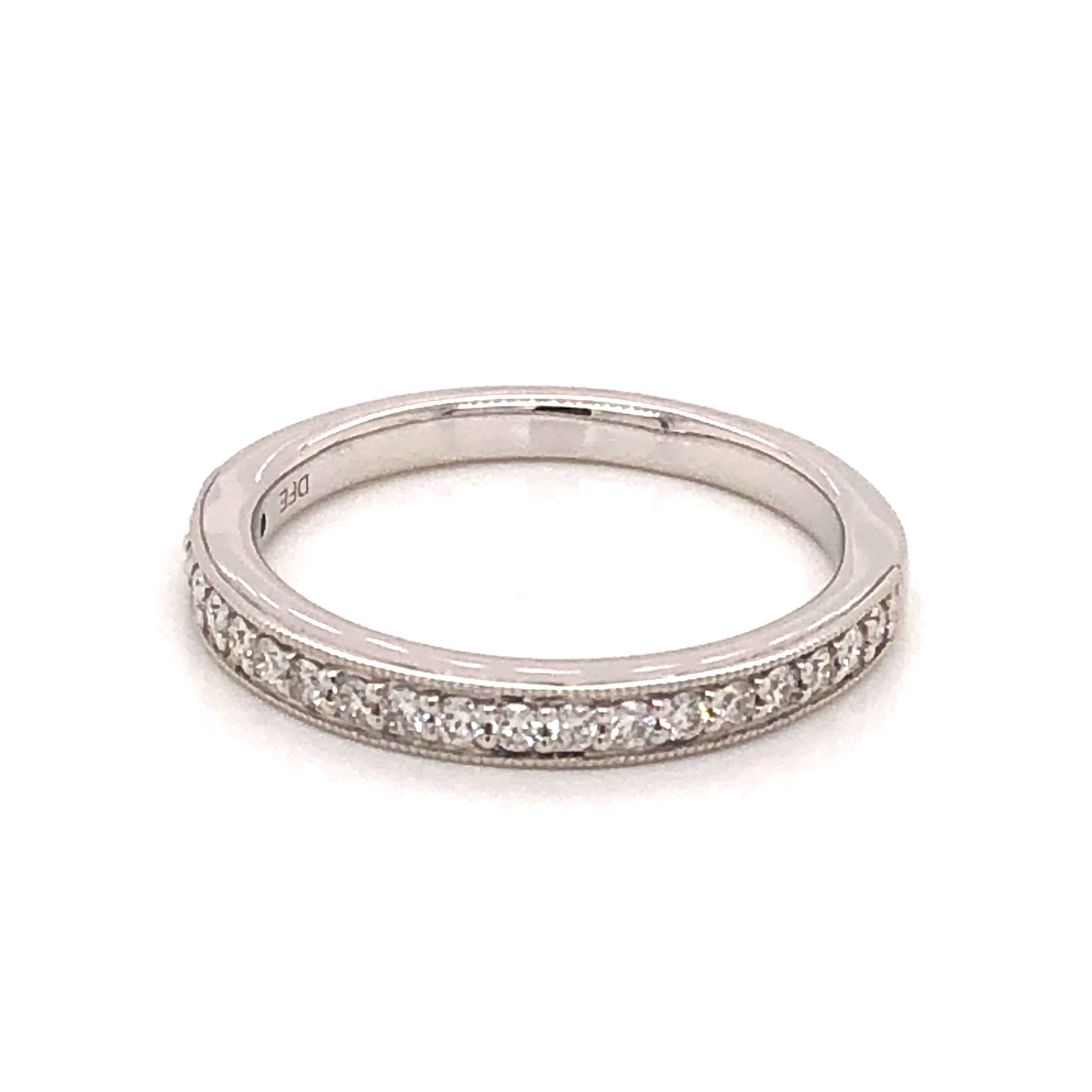14 Karat White Gold Ring With Twenty Round Brilliant G Vs Diamonds That Have A Total Weight Of 0.20 Carats