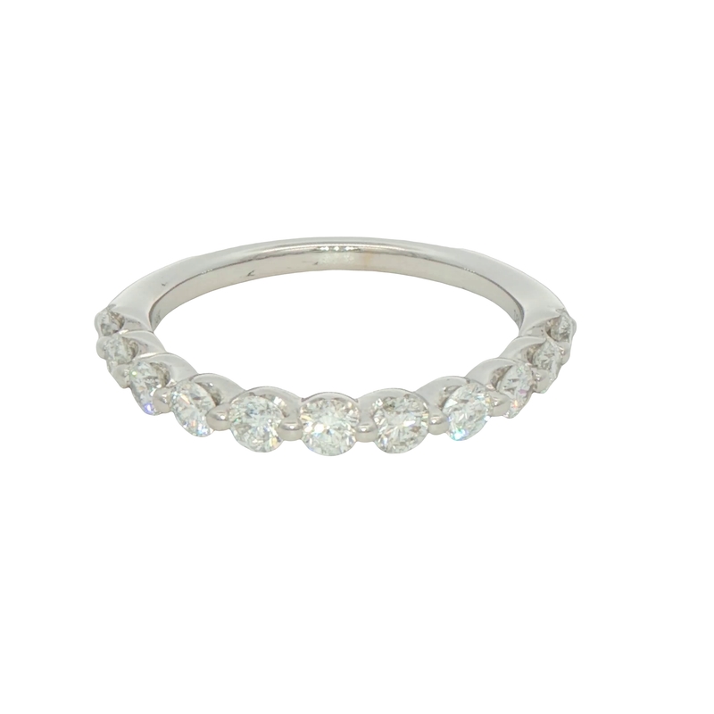 14k White Gold Diamond Wedding Band