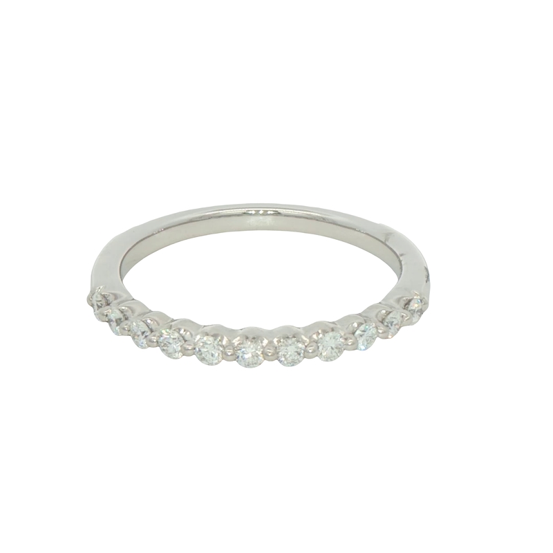 14k White Gold Diamond Wedding Band