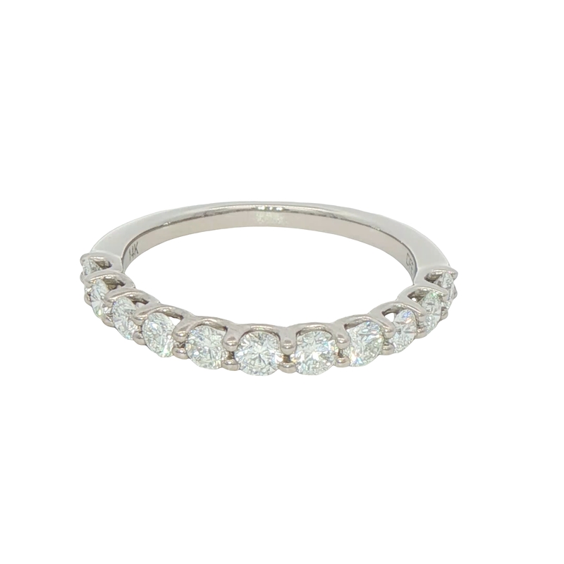 14k White Gold Diamond Wedding Band