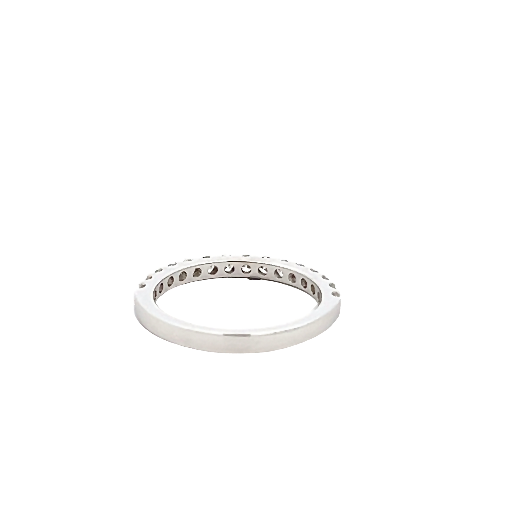 14k White Gold Diamond Wedding Band