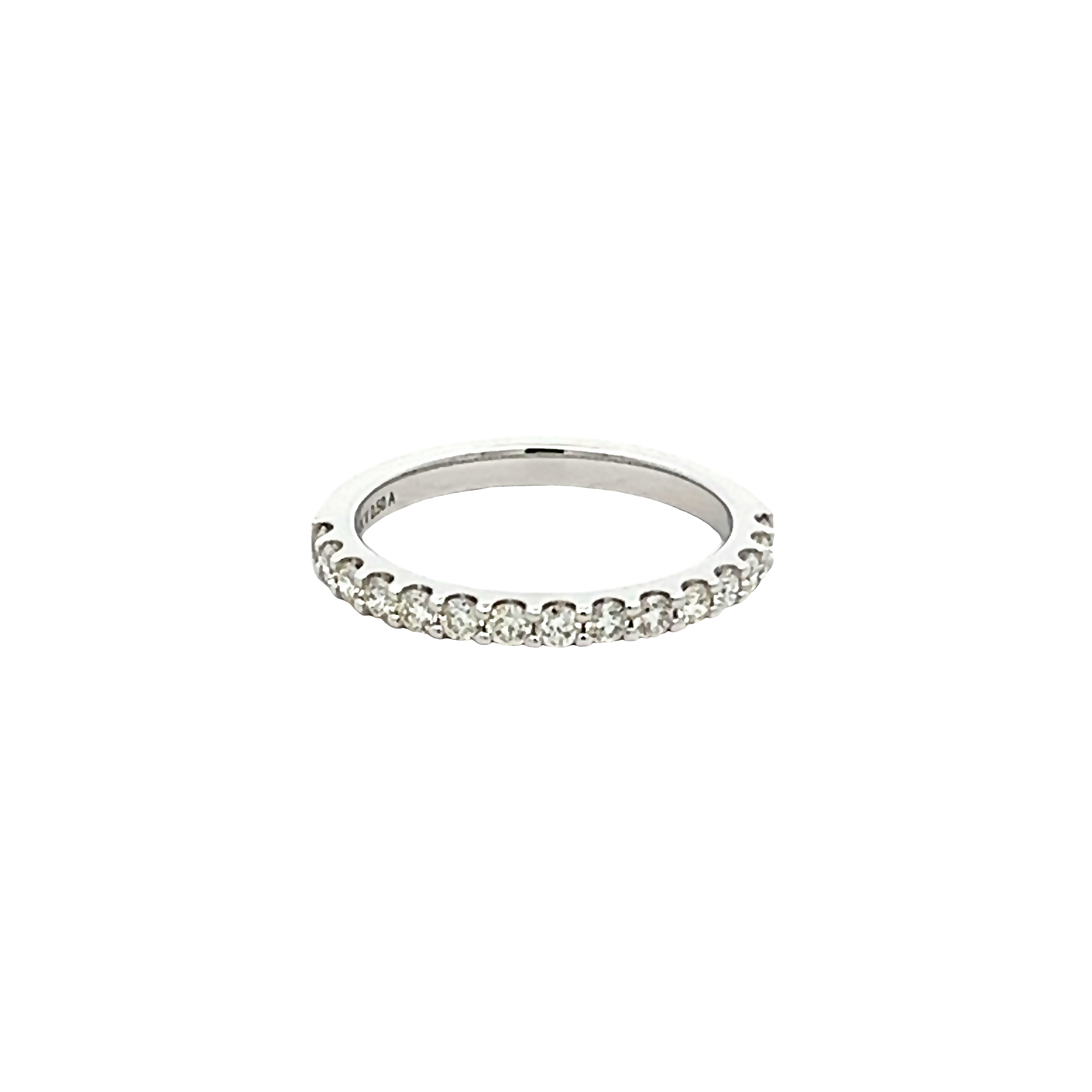 14k White Gold Diamond Wedding Band