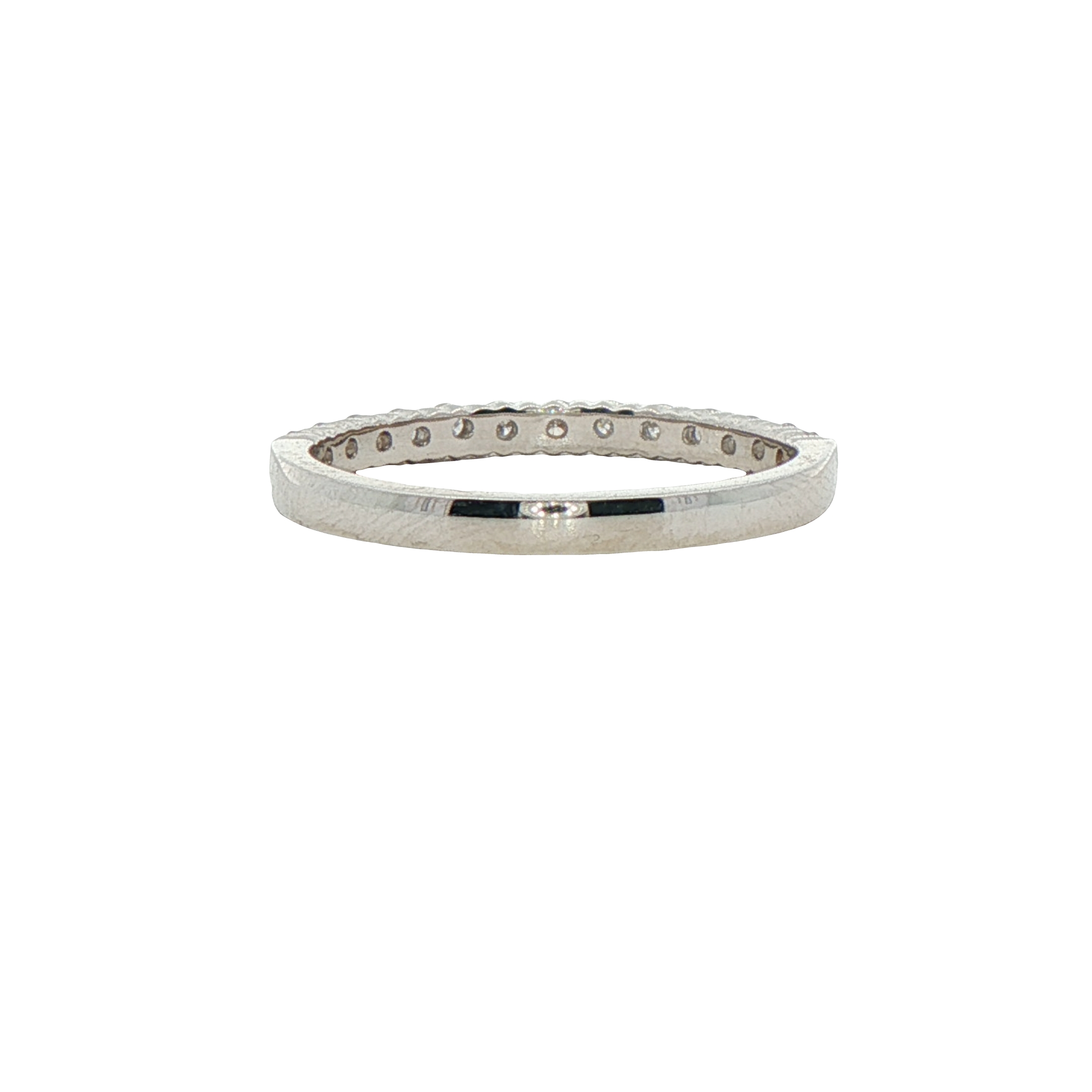 14k White Gold Diamond Wedding Band
