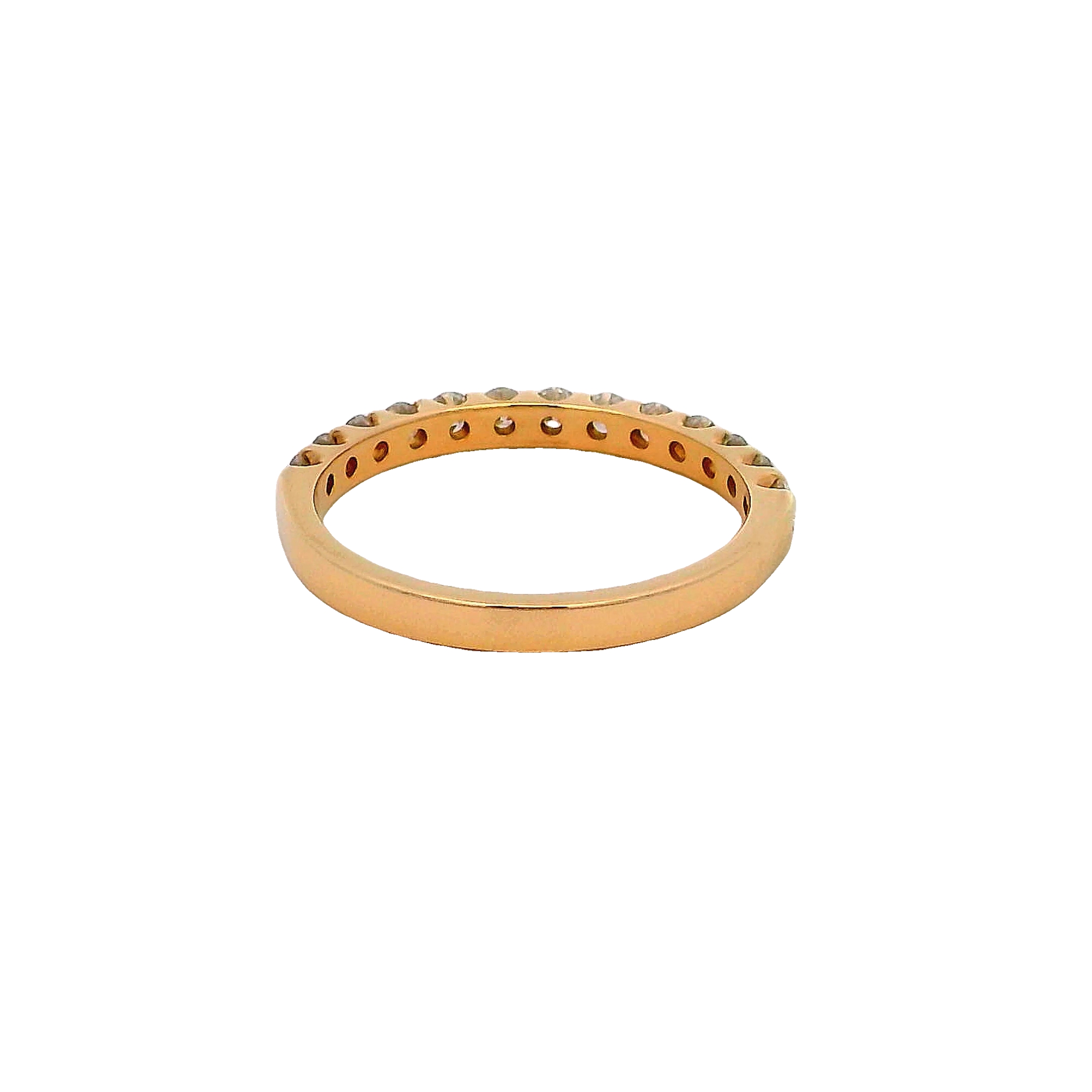14k Yellow Gold Individual Prong Diamond Wedding Band