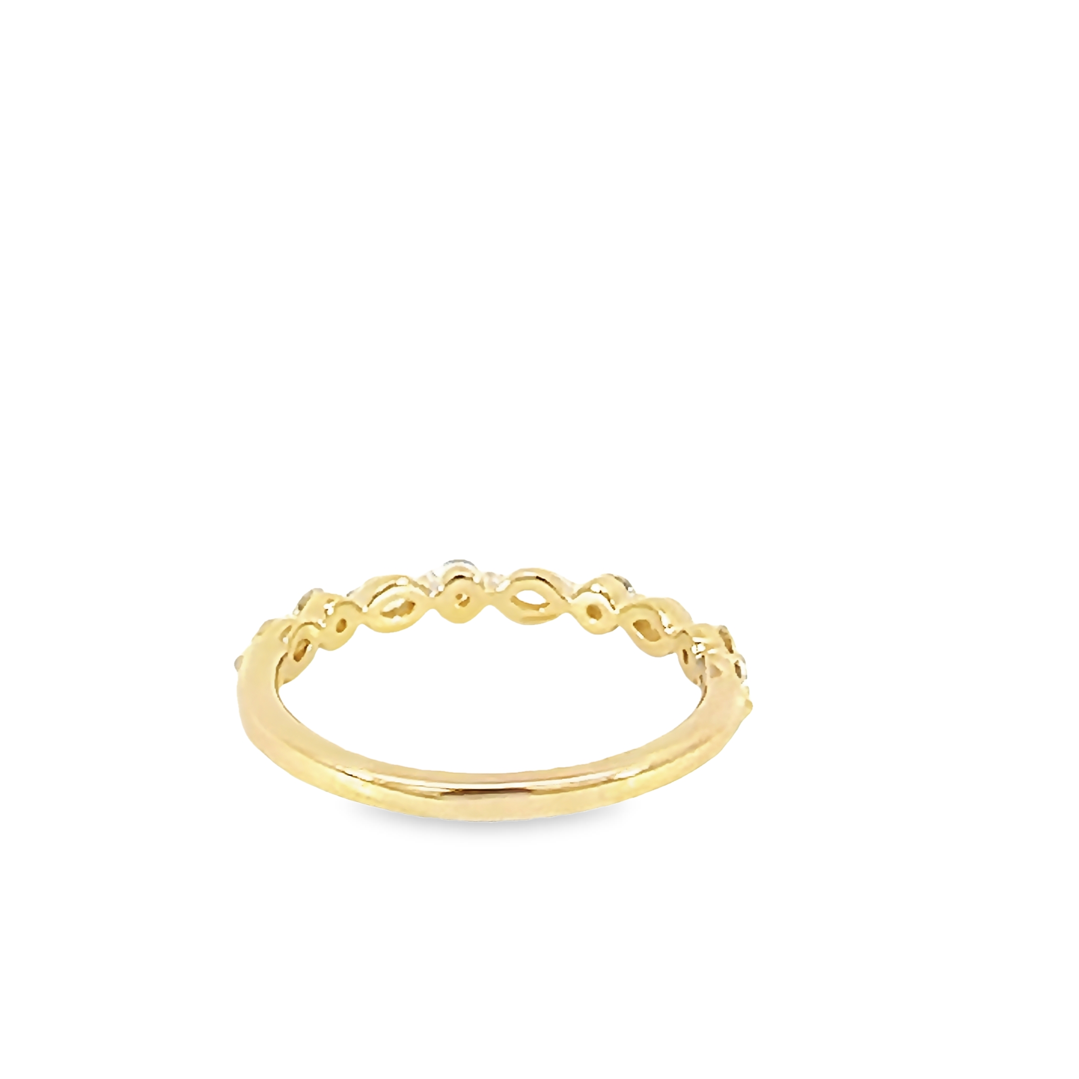 14k Yellow Gold Diamond Wedding Band
