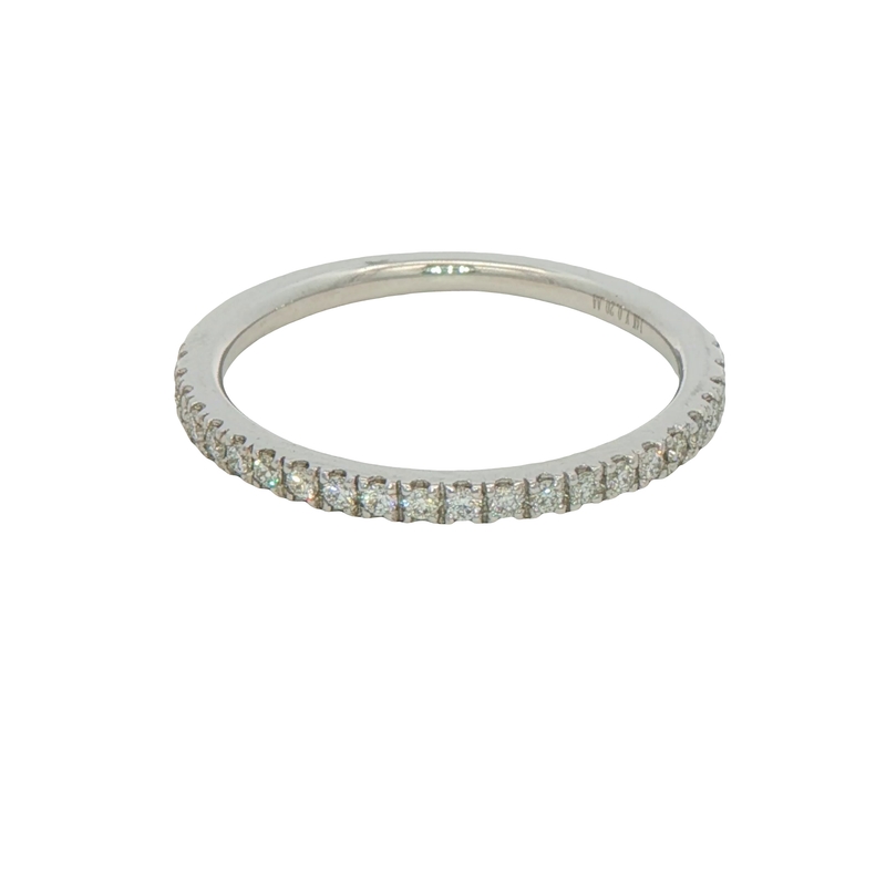 14k White Gold Diamond Wedding Band