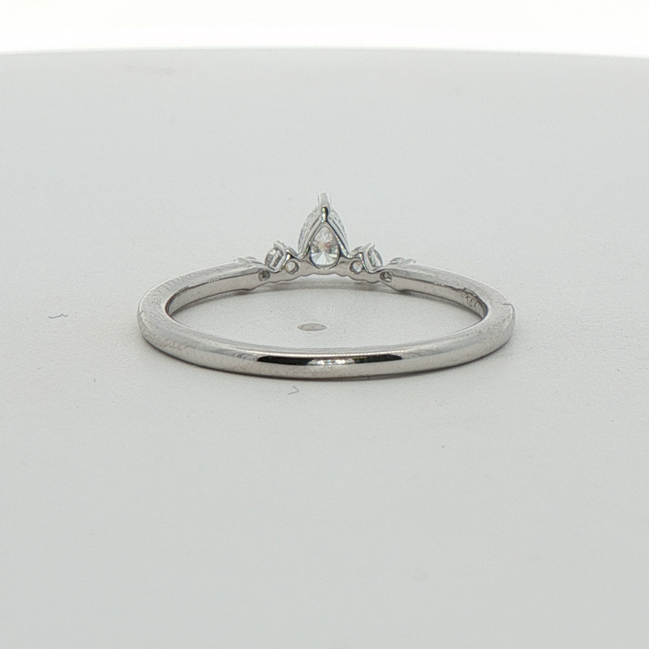 14k White Gold And Diamond Wedding Band