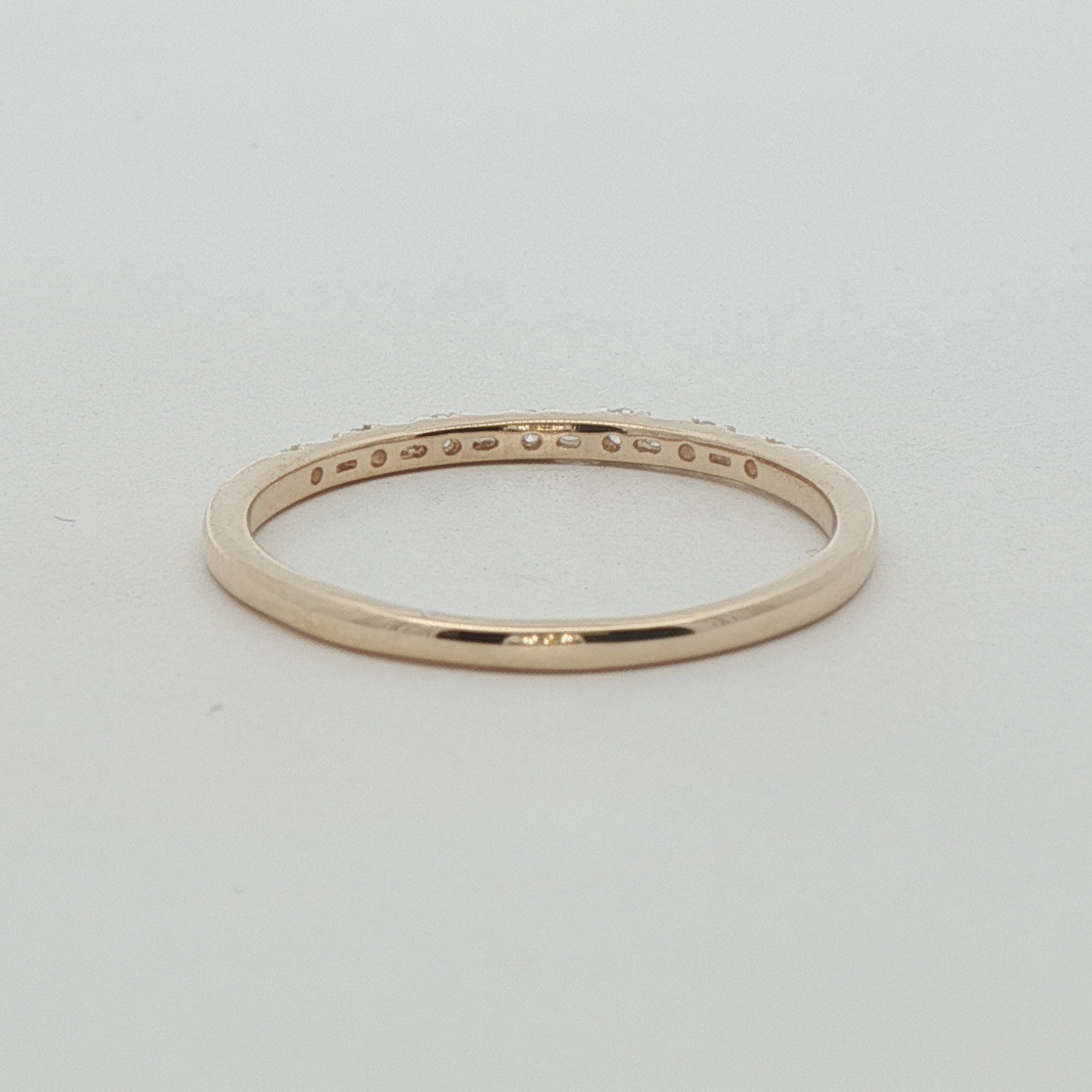 14k Yellow Gold And Diamond Wedding Band