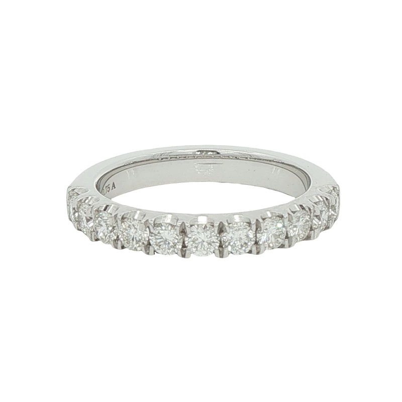 14k White Gold Diamond Wedding Band