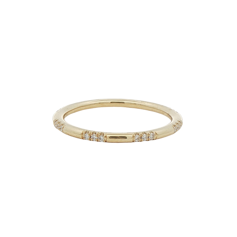 14k Yellow Gold Diamond Wedding Band