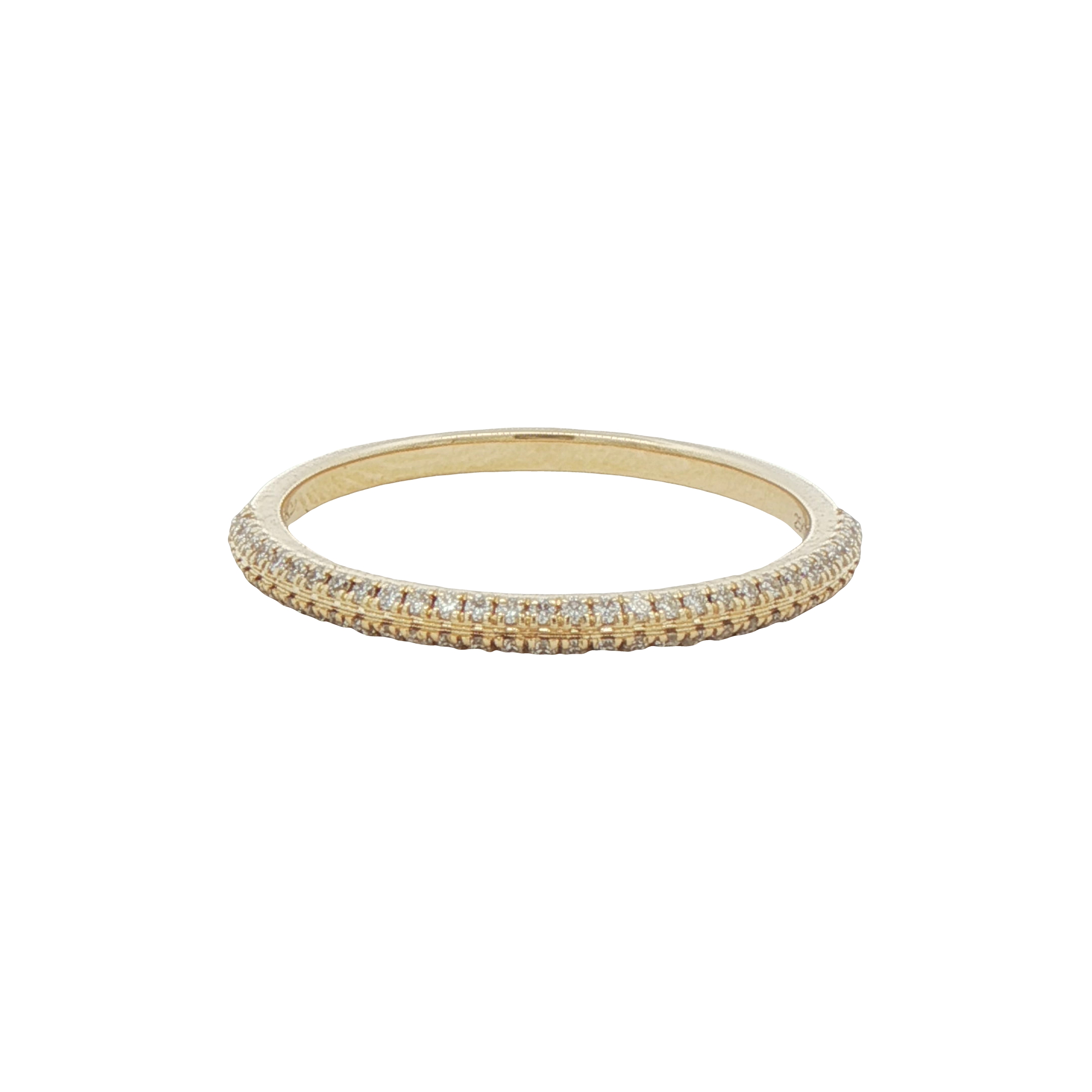 14k Yellow Gold Diamond Wedding Band