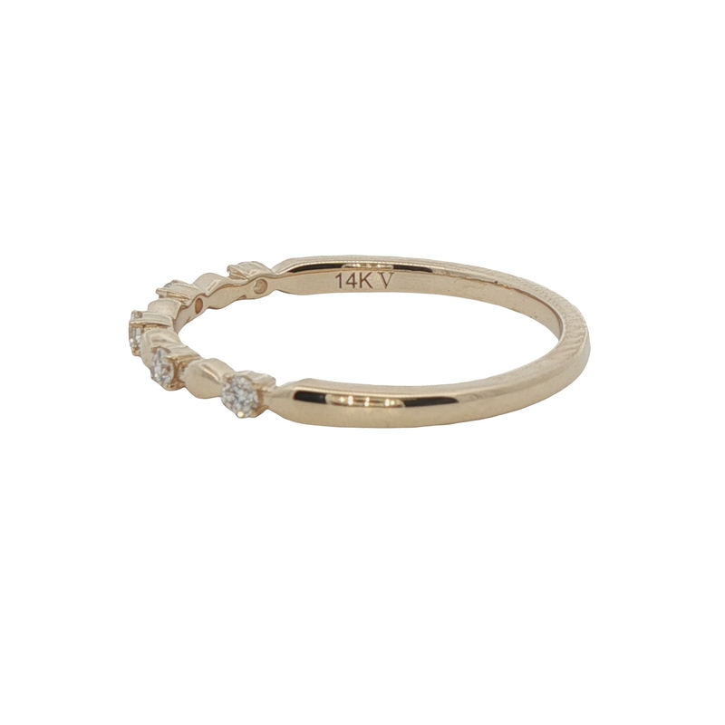 14k Yellow Gold Diamond Wedding Band