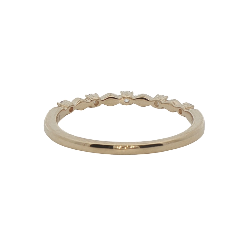 14k Yellow Gold Diamond Wedding Band