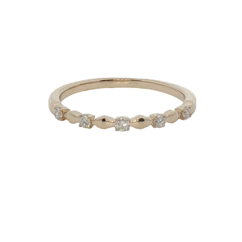 14k Yellow Gold Diamond Wedding Band