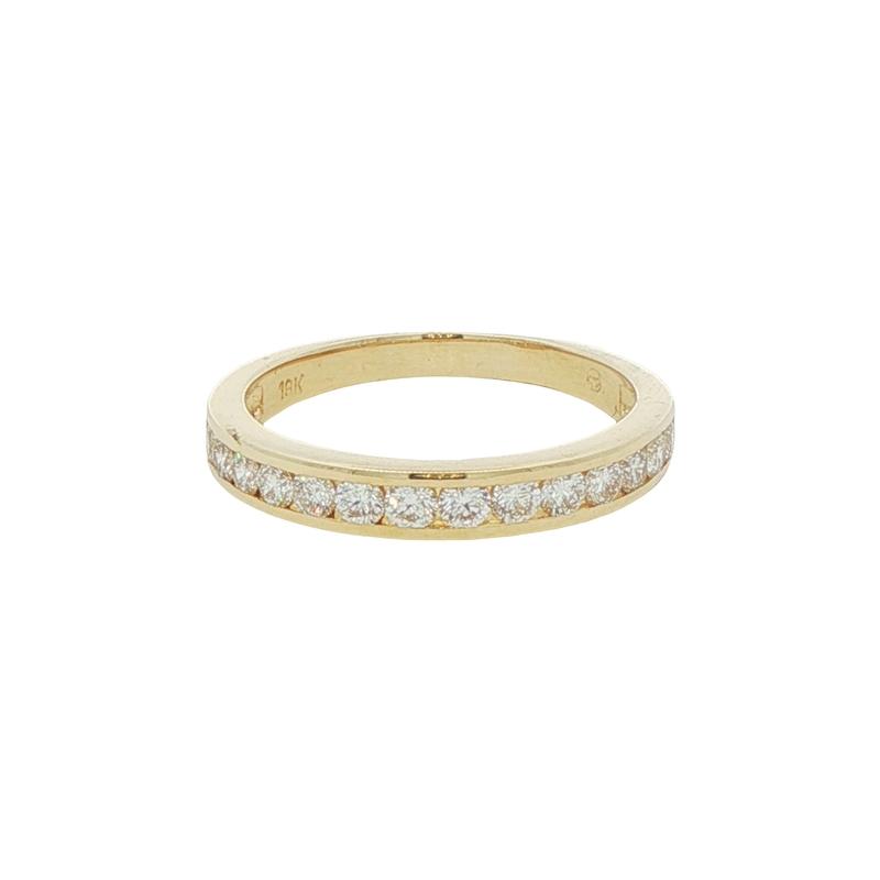 18k Yellow Gold Channel Set Diamond Band