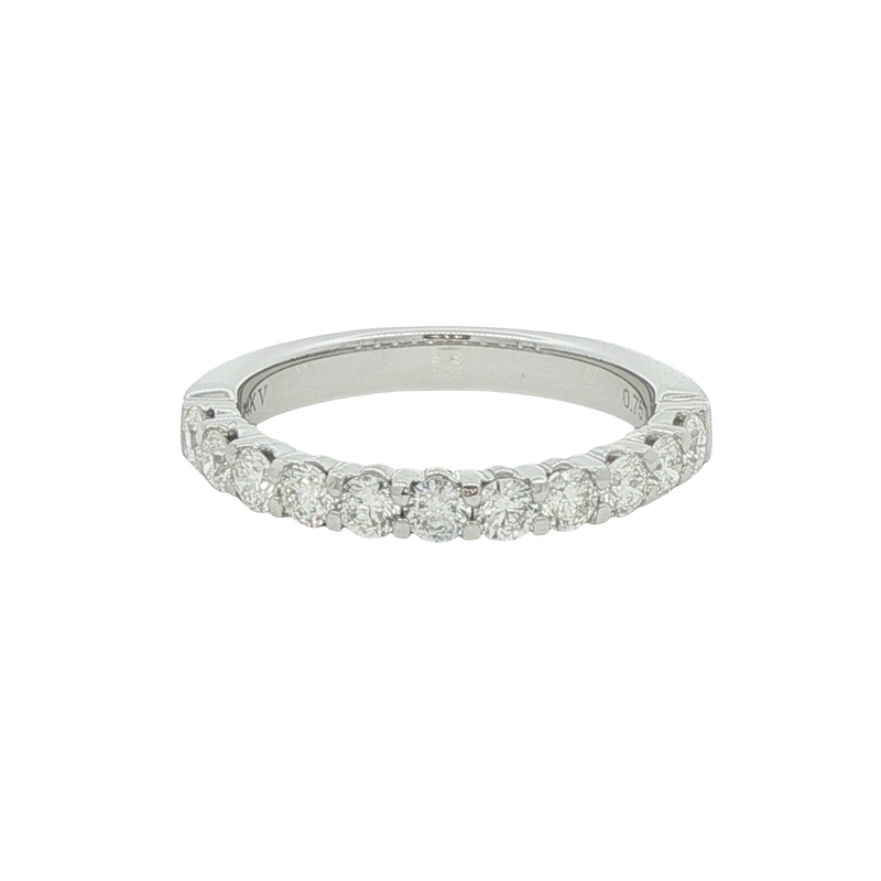 14k White Gold Diamond Wedding Band