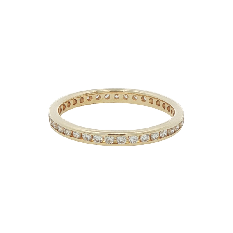 14k Yellow Gold Diamond Band
