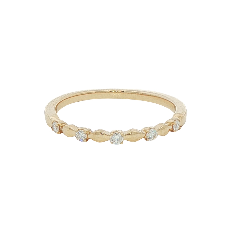 14k Yellow Gold Diamond Wedding Band