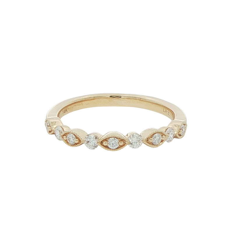 14k Yellow Gold Diamond Wedding Band