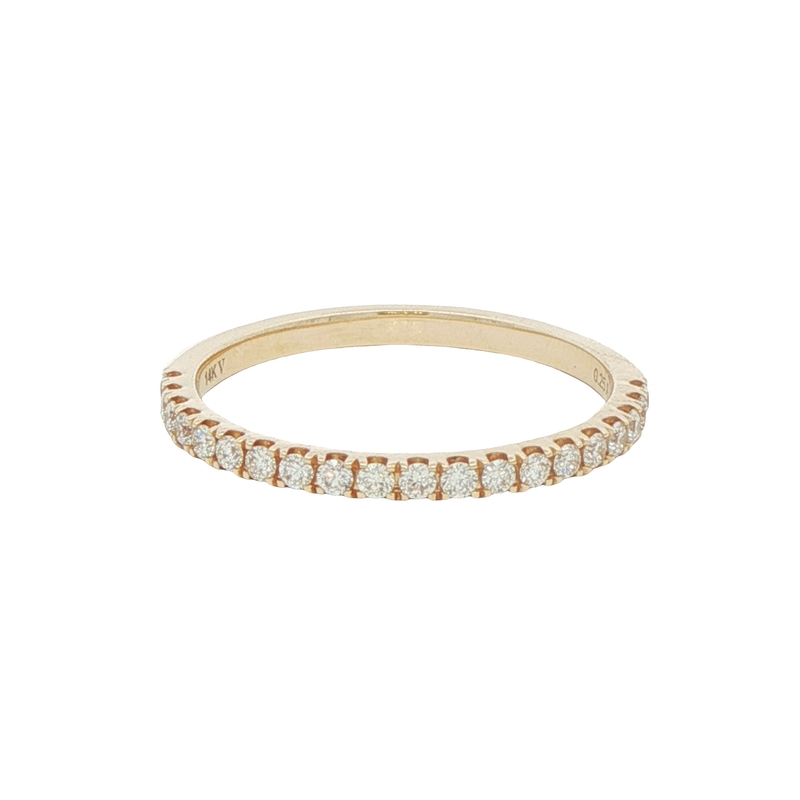14k Yellow Gold Diamond Wedding Band