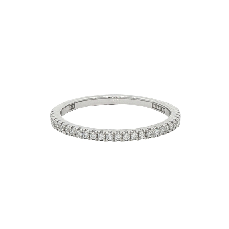 14k White Gold Diamond Wedding Band