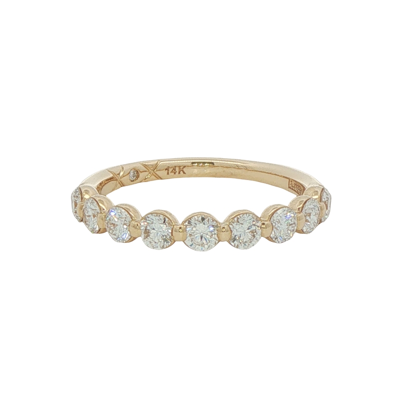 14k Yellow Gold Shared Prong Diamond Band