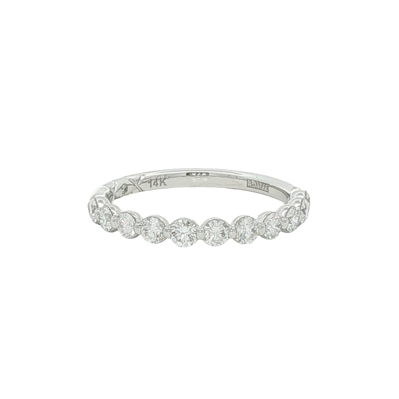 14k White Gold Single Shared Prong Diamond Band