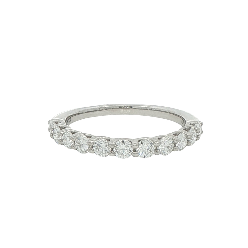 14k White Gold Diamond Wedding Band