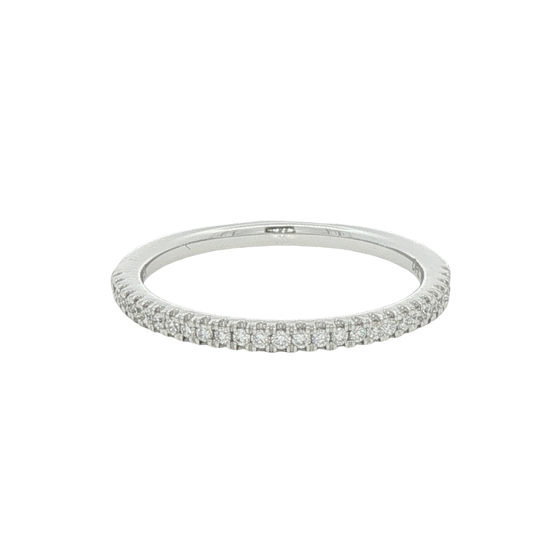 14k White Gold Diamond Wedding Band